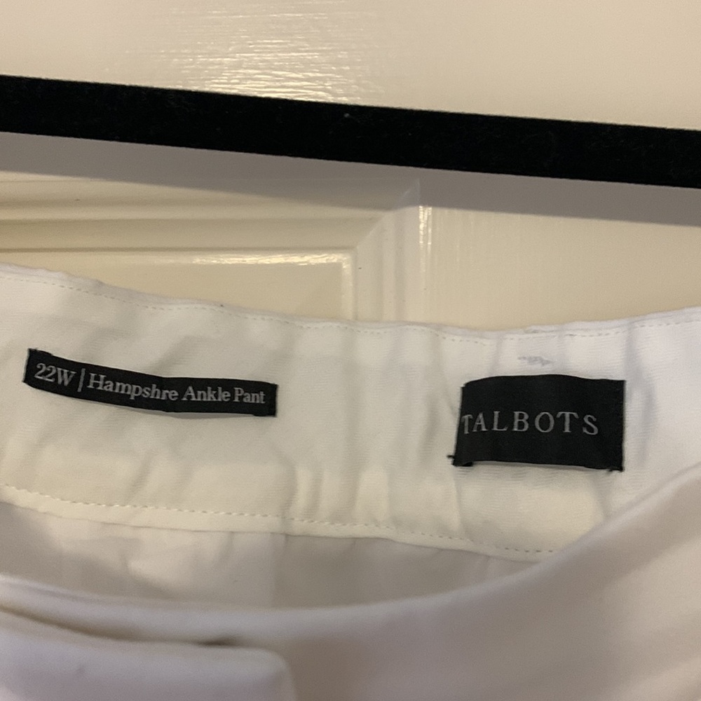 Talbots White lined ankle pants - Picture 2 of 4